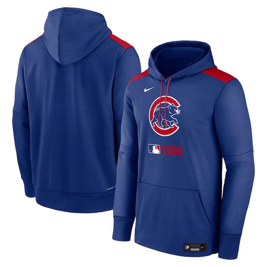 Men 2025 MLB Chicago Cubs blue Nike hoodie style 1->chicago cubs->MLB Jersey